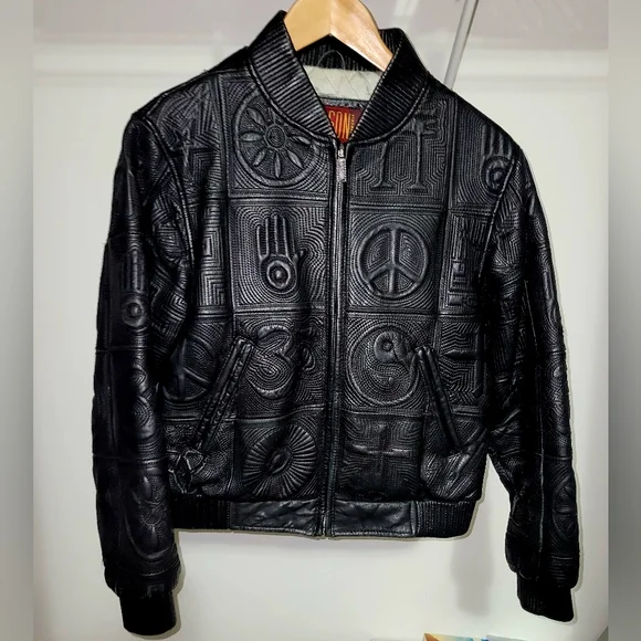 Vintage Hudson Leather Hasma and Peace Bomber Jacket Mint Condition